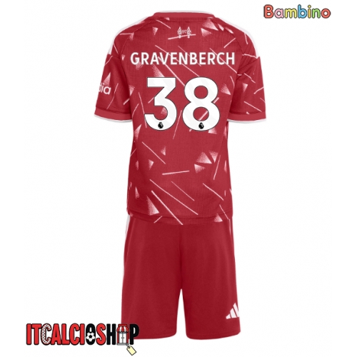 Liverpool Ryan Gravenberch #38 Prima Maglia Bambino 2026-27 Manica Corta (+ Pantaloni corti)